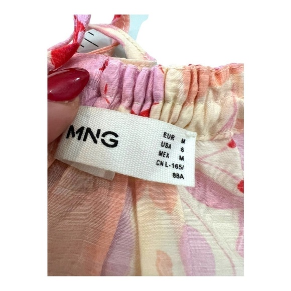 MNG Pink Floral Maxi Dress Size 6 - Picture 9 of 11